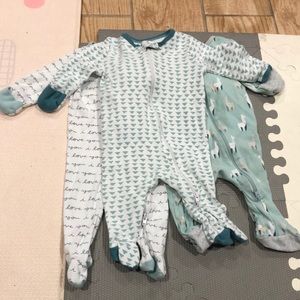 3pc cloud Island set of Zip-Up Sleep N' Play 0-3m